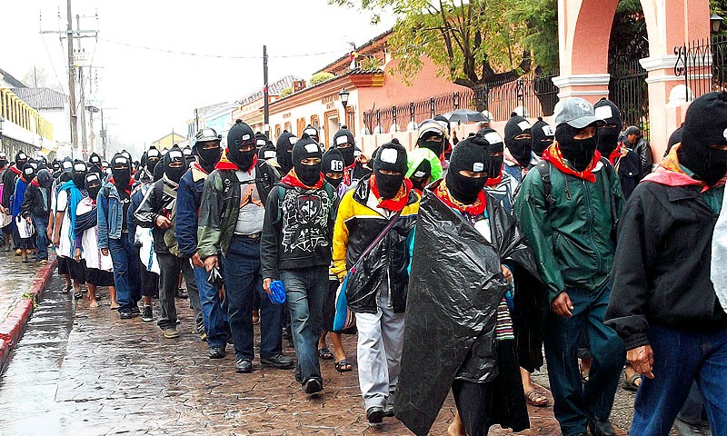 March of the EZLN In San Cristobal de las Casas, Chiapas, december 21, 2013 © SIPAZ