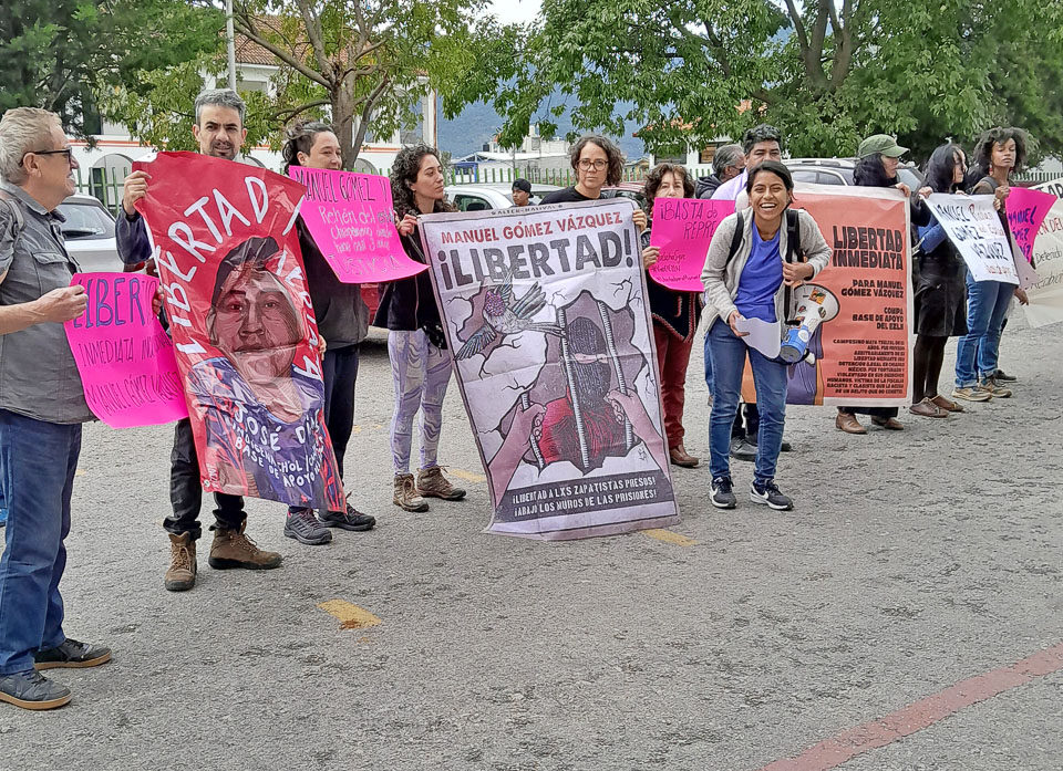 Movilizaciones a favor de la liberación de presos políticos o indebidamente encarcelados, San Cristóbal de Las Casas, noviembre de 2023 © SIPAZ