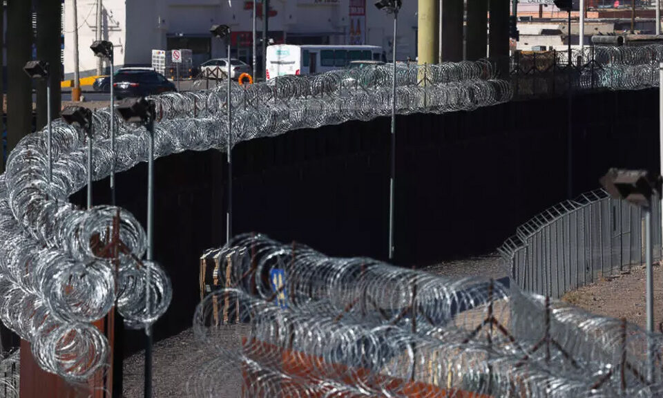 U.S.-Mexico border in El Paso, Texas, on Jan. 22, 2025. On his first day in office, President Donald Trump declared a national emergency at the southern border "to repel the disastrous invasion of our country" © Charly Triballeau / AFP